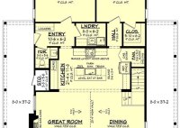 1 Story 4 Bedroom Barndominium Floor Plans