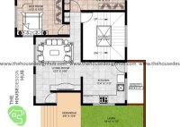 2 Bhk Home Plan With Dimensions