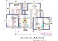 3 Bedroom House Plans Kerala Double Floor With Cost