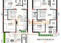 50 X 40 Duplex House Plans East Facing
