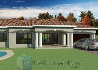 House Plans South Africa 3 Bedroomed With Garage Doors