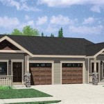 Duplex House Plans With Garage In The Middle